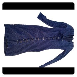 Long sleeve sweater knit mini dress